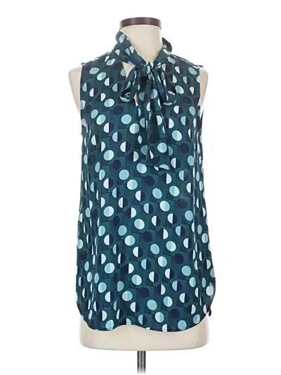 Pre-owned Halogen Sleeveless Blouse In Teal