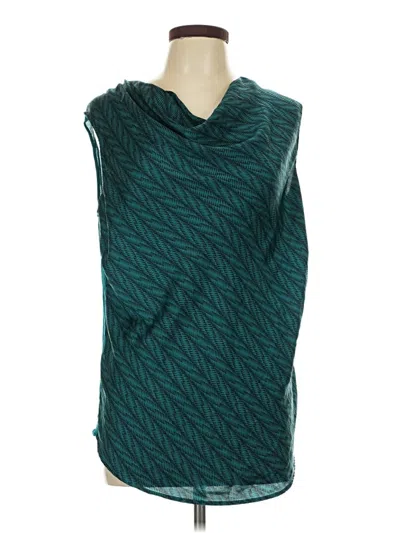 Pre-owned Halogen Sleeveless Blouse In Teal