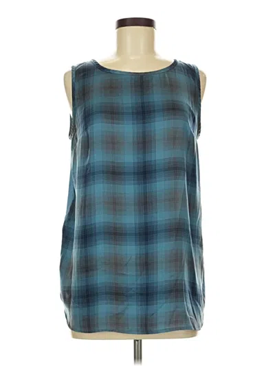 Pre-owned Halogen Sleeveless Blouse In Teal