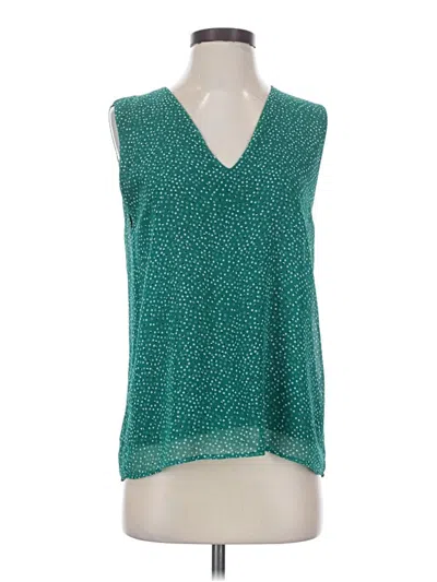 Pre-owned Halogen Sleeveless Blouse In Teal