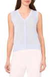 Halogen ® Sleeveless Button-up Sweater In Blue