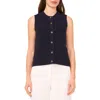 Halogen ® Sleeveless Cotton Cardigan In Blue
