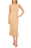 Halogen ® Sleeveless Midi Sweater Dress In Light Sand Brown