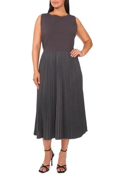 Halogen ® Sleeveless Mixed Media Maxi Dress In Brown