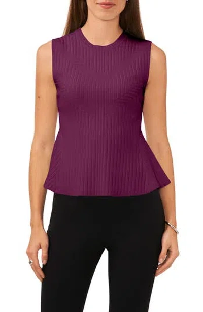 Halogen ® Sleeveless Peplum Sweater In Purple