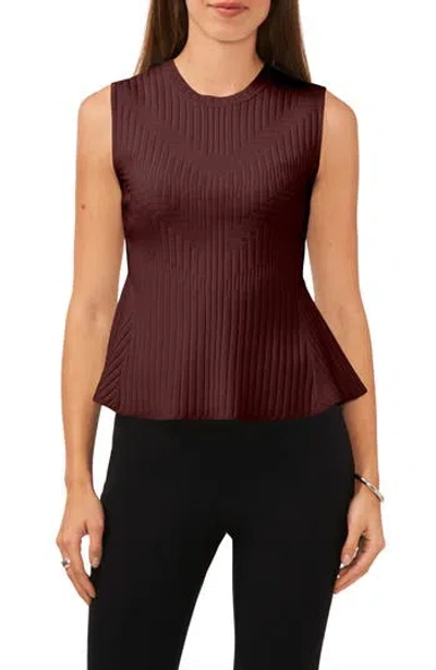 Halogen ® Sleeveless Peplum Sweater In Spiced Apple Beige