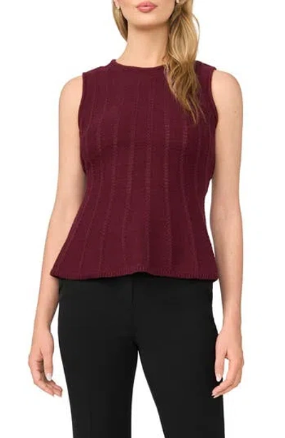 Halogen ® Sleeveless Peplum Top In Burgundy