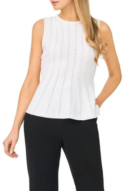 Halogen ® Sleeveless Peplum Top In White