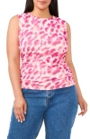 Halogen ® Sleeveless Ruched Top In Vivid Plum Purple