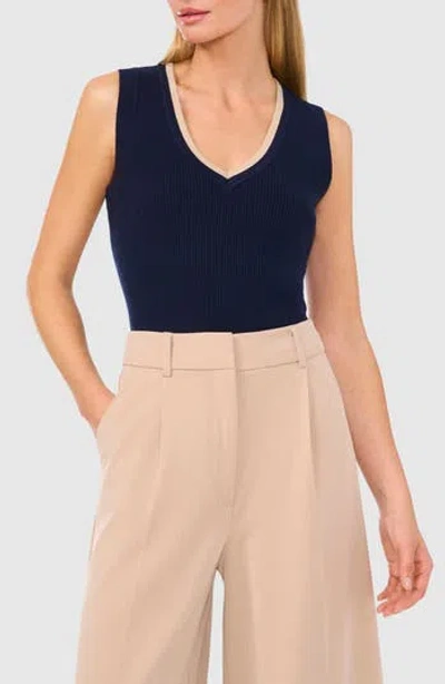 Halogen ® Sleeveless Sweater In Classic Navy Blue