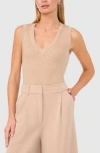 Halogen ® Sleeveless Sweater In Coastal Beige
