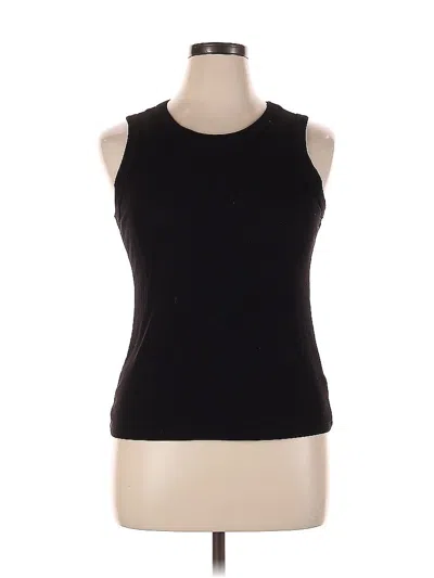 Pre-owned Halogen Sleeveless T-shirt In Black