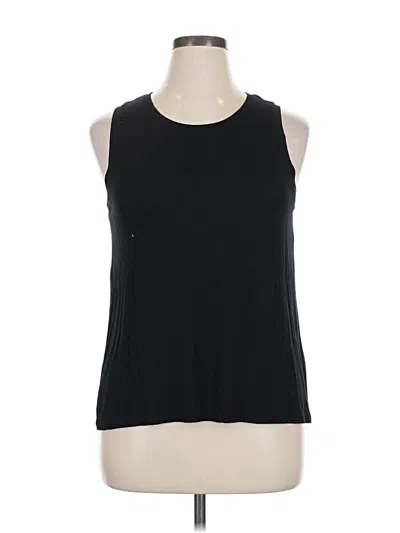 Pre-owned Halogen Sleeveless T-shirt In Black