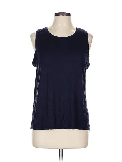 Pre-owned Halogen Sleeveless T-shirt In Blue