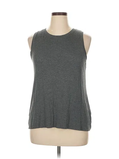 Pre-owned Halogen Sleeveless T-shirt In Gray