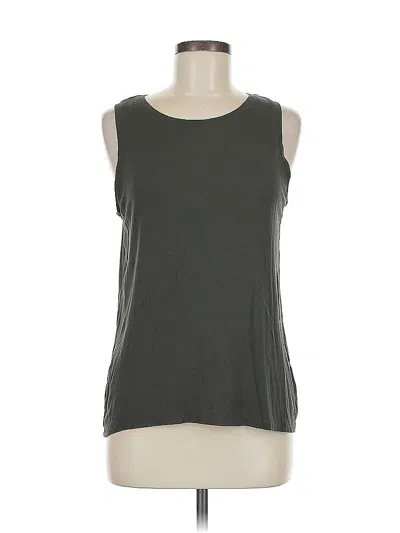 Pre-owned Halogen Sleeveless T-shirt In Green