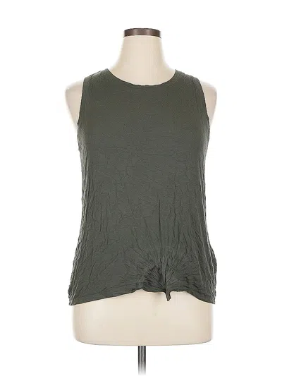 Pre-owned Halogen Sleeveless T-shirt In Green
