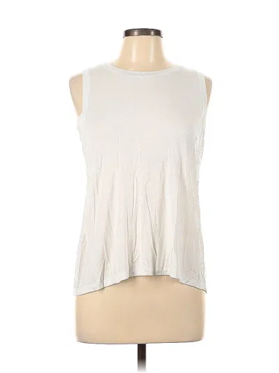 Pre-owned Halogen Sleeveless T-shirt In White