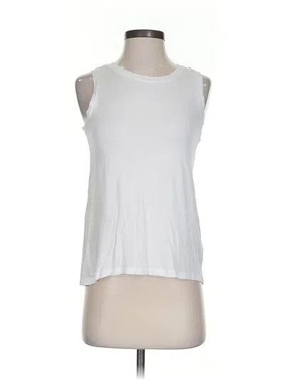 Pre-owned Halogen Sleeveless T-shirt In White