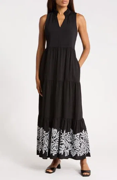 Halogen ® Sleeveless Tiered Maxi Dress In Black