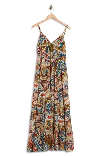 Halogen ® Sleeveless Tiered Maxi Dress In Multi