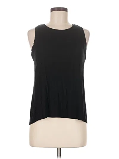 Pre-owned Halogen Sleeveless Top Black Boatneck Tops