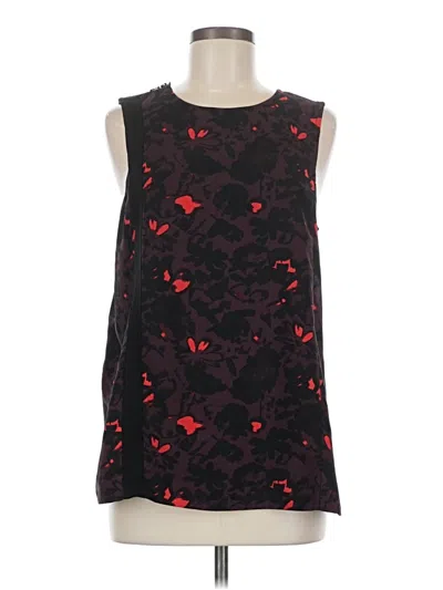 Pre-owned Halogen Sleeveless Top Black Boatneck Tops