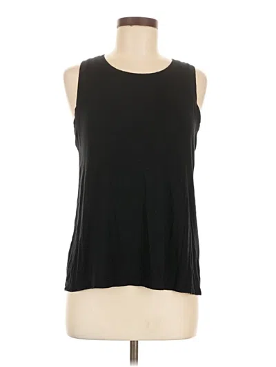 Pre-owned Halogen Sleeveless Top Black Boatneck Tops