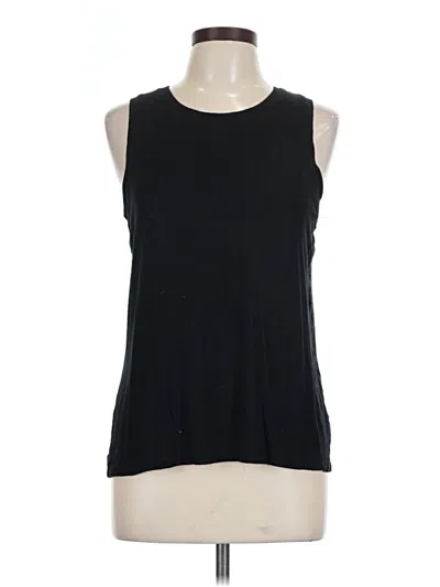 Pre-owned Halogen Sleeveless Top Black Boatneck Tops