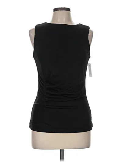 Halogen Sleeveless Top Black Boatneck Tops