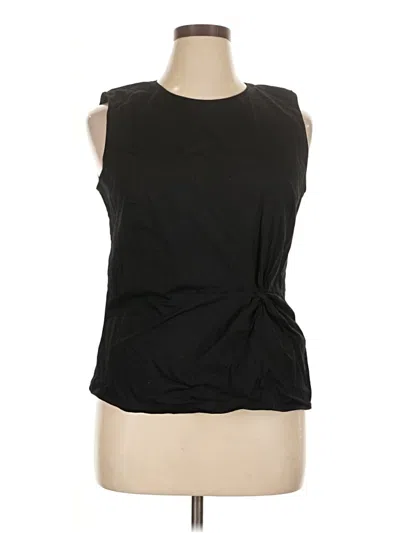 Pre-owned Halogen Sleeveless Top Black Cowl Neck Tops
