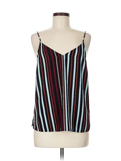 Pre-owned Halogen Sleeveless Top Black Halter Neckline Tops