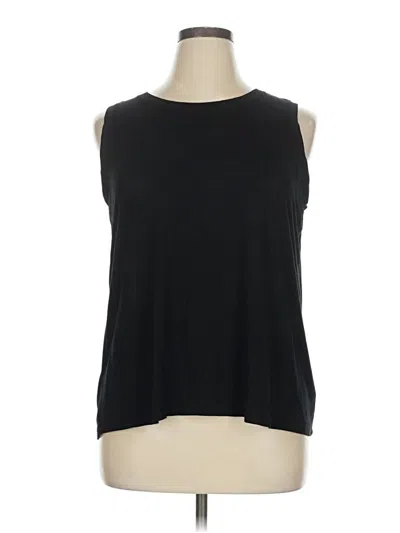 Pre-owned Halogen Sleeveless Top Black Halter Neckline Tops