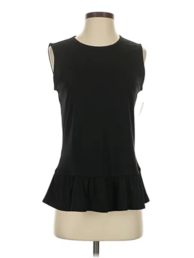 Halogen Sleeveless Top Black Halter Neckline Tops
