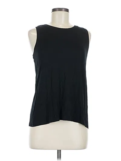 Pre-owned Halogen Sleeveless Top Black Halter Neckline Tops