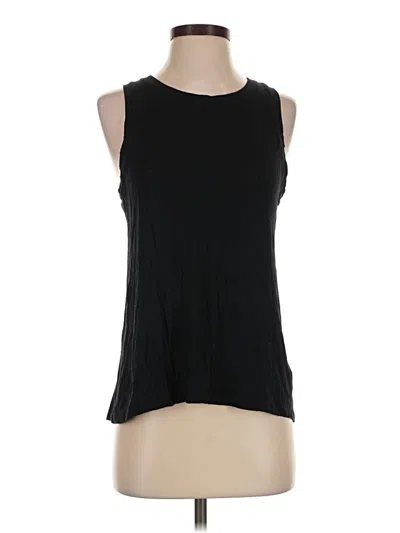 Pre-owned Halogen Sleeveless Top Black Halter Neckline Tops