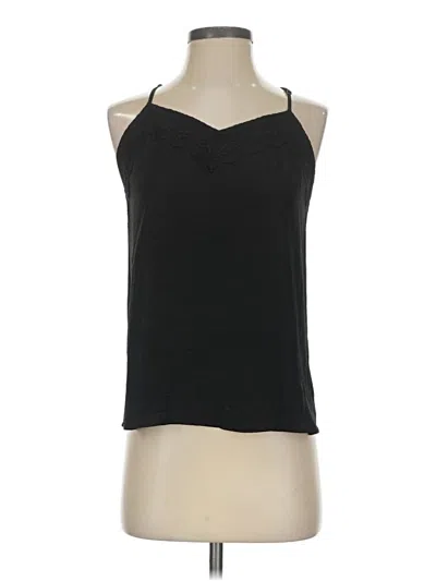 Pre-owned Halogen Sleeveless Top Black Halter Neckline Tops