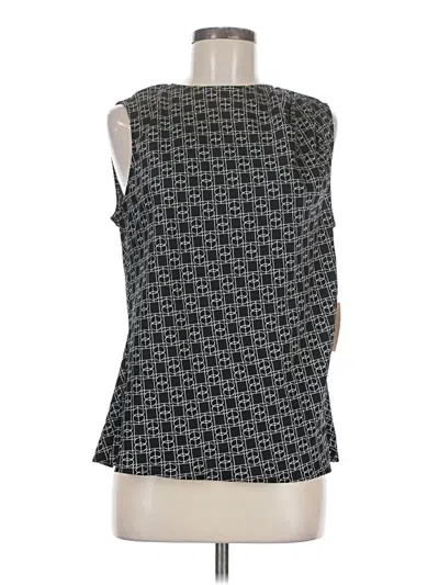 Halogen Sleeveless Top Black Square Neckline Tops