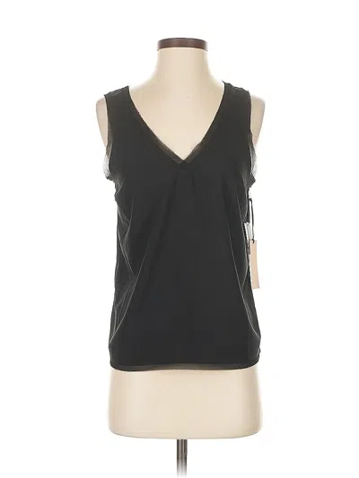 Pre-owned Halogen Sleeveless Top Black V Neck Tops