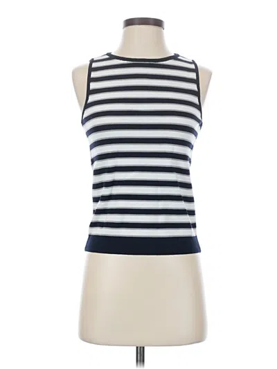 Pre-owned Halogen Sleeveless Top Blue Boatneck Tops