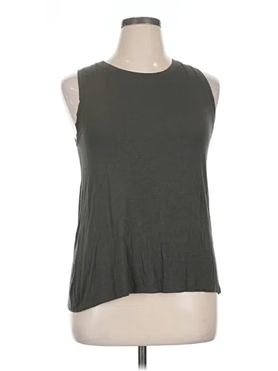 Pre-owned Halogen Sleeveless Top Gray Halter Neckline Tops
