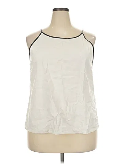 Pre-owned Halogen Sleeveless Top Ivory Halter Neckline Tops