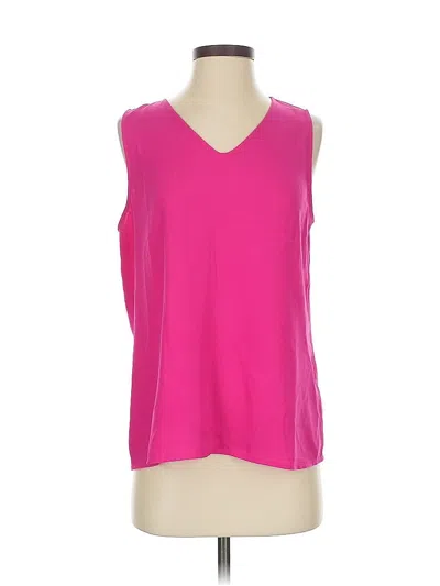 Pre-owned Halogen Sleeveless Top Pink V Neck Tops