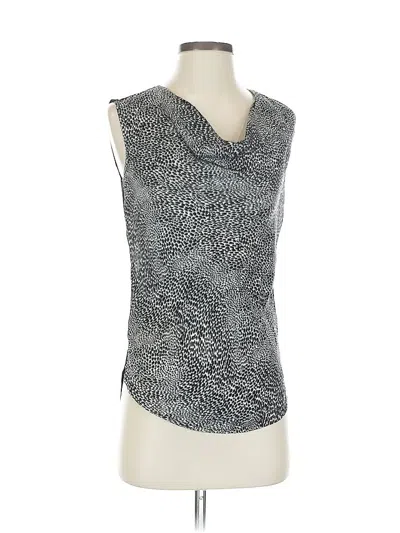 Pre-owned Halogen Sleeveless Top Silver Cowl Neck Tops
