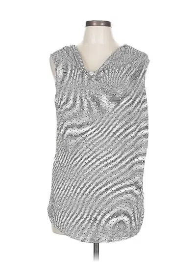 Pre-owned Halogen Sleeveless Top Silver Cowl Neck Tops