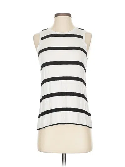 Pre-owned Halogen Sleeveless Top White Halter Neckline Tops