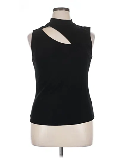 Pre-owned Halogen Sleeveless T-shirt In Black