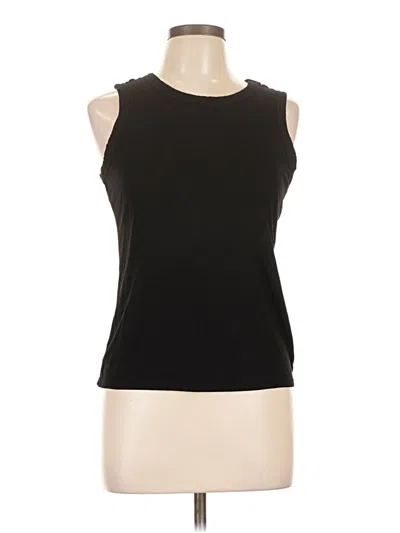 Pre-owned Halogen Sleeveless T-shirt In Black