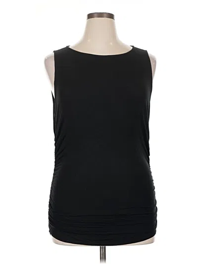 Pre-owned Halogen Sleeveless T-shirt In Black