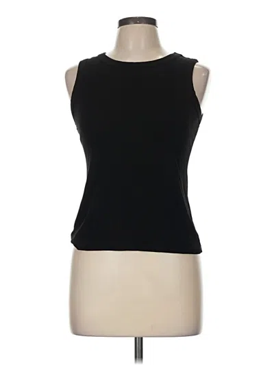 Pre-owned Halogen Sleeveless T-shirt In Black